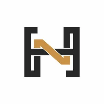 Initial letter NH logo or HN logo vector design template Stock Illustration