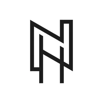 Initial letter NH logo or HN logo vector design template Stock Illustration