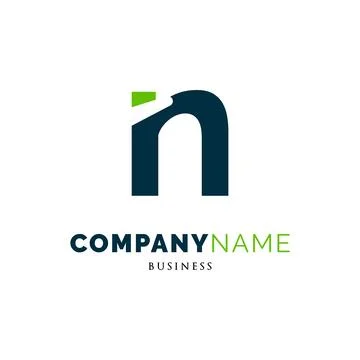 Initial Letter NI Icon Logo Design Template Stock Illustration
