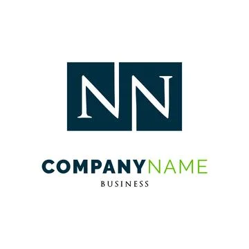 Initial Letter NN Icon Logo Design Template Stock Illustration