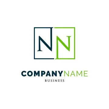 Initial Letter NN Icon Logo Design Template Stock Illustration