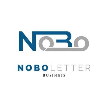 Initial Letter NOBO Icon Logo Design Template Stock Illustration