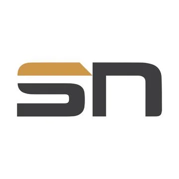 Initial letter NS logo or SN logo vector design template Stock Illustration