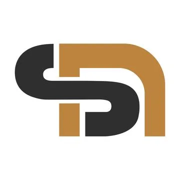 Initial letter NS logo or SN logo vector design template Stock Illustration