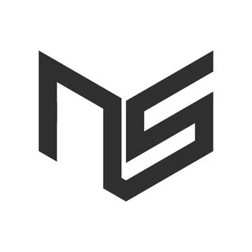 Initial letter NS logo or SN logo vector design template Stock Illustration