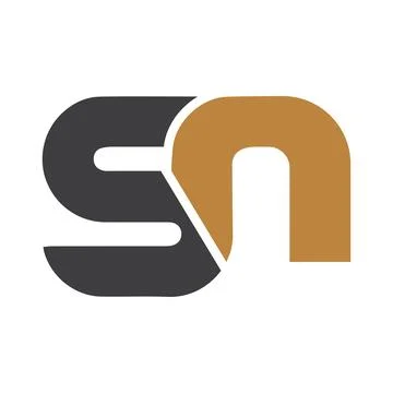 Initial letter NS logo or SN logo vector design template Stock Illustration