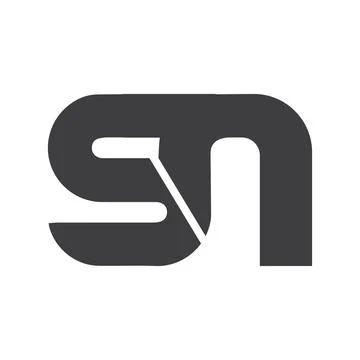Initial letter NS logo or SN logo vector design template Illustrazione stock