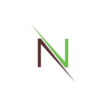 Initial letter NV logo or VN logo vector design template Stock Illustration