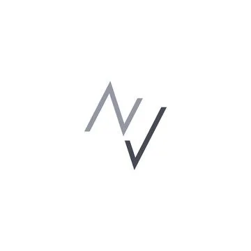 Initial letter NV logo or VN logo vector design template Stock Illustration