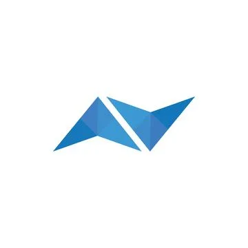 Initial letter NV logo or VN logo vector design template Illustrazione stock