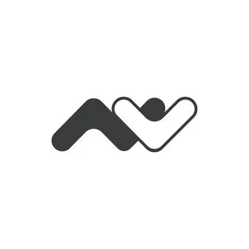Initial letter NV logo or VN logo vector design template Stock Illustration