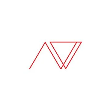 Initial letter NV logo or VN logo vector design template Stock Illustration