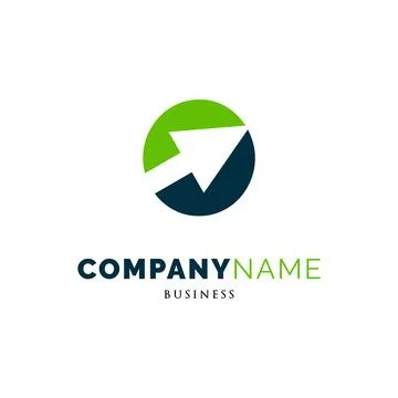Initial Letter O Arrow Up Icon Logo Design Template Stock Illustration