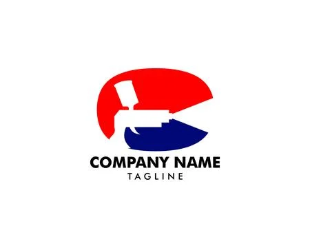 Initial Letter O Car Paint with Spray Gun Logo Template Stock Illustration