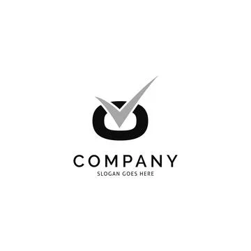 Initial Letter O Check Mark Icon Vector Logo Template Illustration Design Stock Illustration