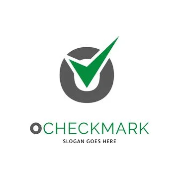 Initial Letter O Checkmark Icon Vector Logo Template Illustration Design Stock Illustration