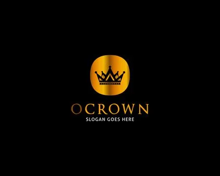 Initial Letter O Crown Logo Template Vector Icon Illustration Design Stock Illustration