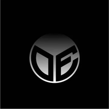 Initial letter O E Modern circle with elegant colored background frame Stock Illustration