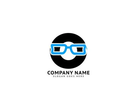 Initial Letter O Geek Logo Design Illustration Stock Illustration