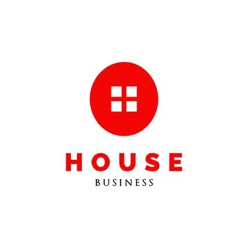 Initial Letter O House or Circle House Icon Logo Design Template Stock Illustration