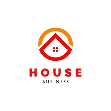 Initial Letter O House or Circle House Icon Logo Design Template Stock Illustration
