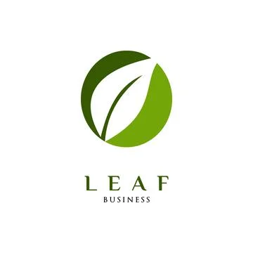 Initial Letter O Leaf Icon Logo Design Template Stock Illustration