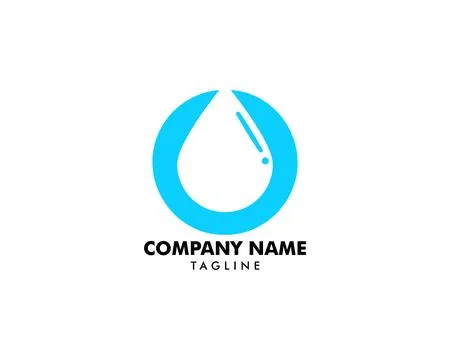 Initial Letter O With Water Drop Logo Stock Illustration