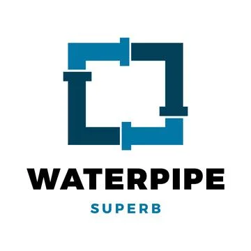 Initial Letter O Water Pipe Service Icon Logo Design Template Stock Illustration