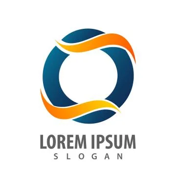 Initial letter O wave logo concept design. Symbol graphic template element ve Stock Illustration