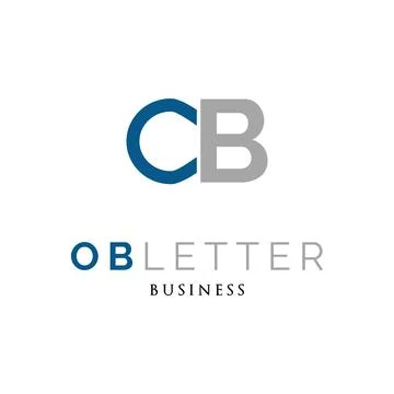 Initial Letter OB Icon Logo Design Template Stock Illustration