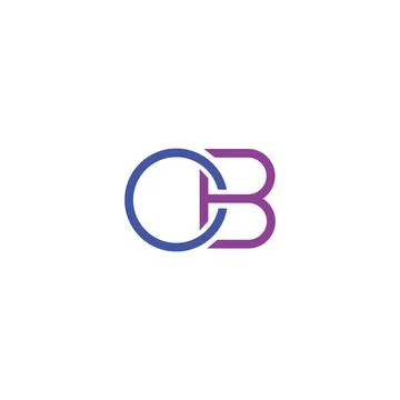 Initial letter OB logo or BO logo vector design template Stock Illustration