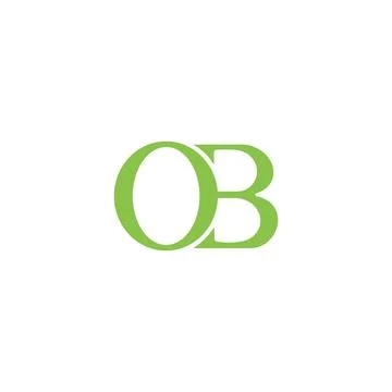 Initial letter OB logo or BO logo vector design template Stock Illustration