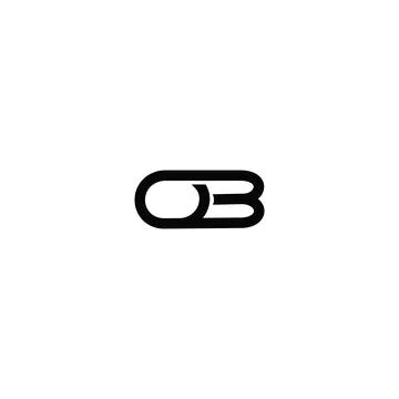 Initial letter OB logo or BO logo vector design template Stock Illustration