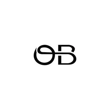 Initial letter OB logo or BO logo vector design template Stock Illustration