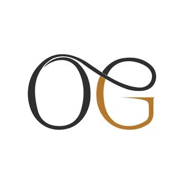Initial letter OG logo or GO logo vector design template Stock Illustration