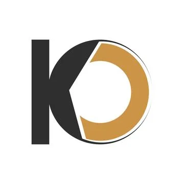 Initial letter OK logo or KO logo vector design template Illustrazione stock