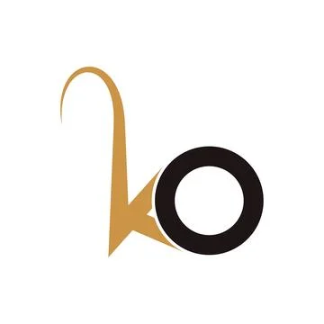 Initial letter OK logo or KO logo vector design template Stock Illustration