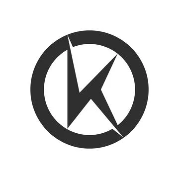 Initial letter OK logo or KO logo vector design template Stock Illustration