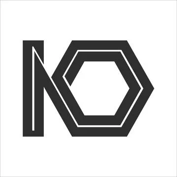 Initial letter OK logo or KO logo vector design template Stock Illustration