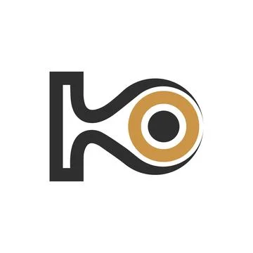 Initial letter OK logo or KO logo vector design template Illustrazione stock