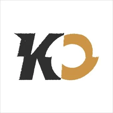 Initial letter OK logo or KO logo vector design template Stock Illustration