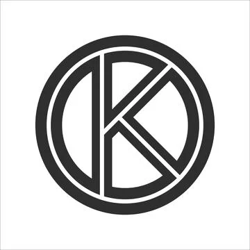 Initial letter OK logo or KO logo vector design template Stock-Illustration