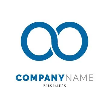 Initial Letter OO Infinity Icon Logo Design Template Stock Illustration