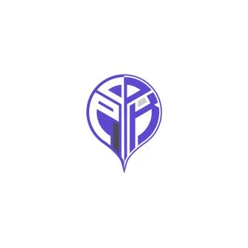 Initial letter P K Modern and unique location design Stock Illustration