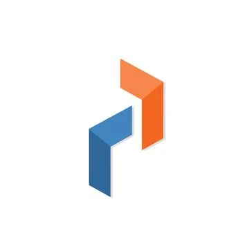 The initial letter P  logo design Stock Illustration