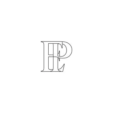 Initial letter P logo or PP logo vector design template Stock Illustration