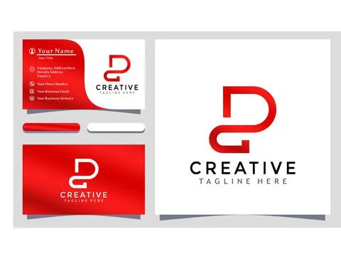 Initial Letter PD creative logo design vector illustration, minimalist elegan Illustrazione stock