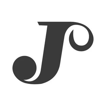 Initial letter pj logo or jp logo vector design template Illustrazione stock