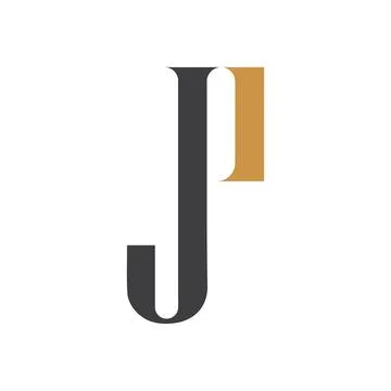 Initial letter pj logo or jp logo vector design template Stock Illustration
