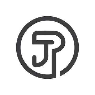 Initial letter pj logo or jp logo vector design template Stock Illustration